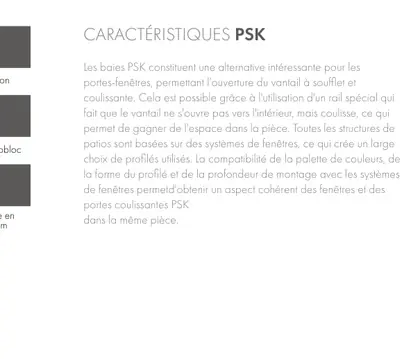 Coupe du système Patio PSK