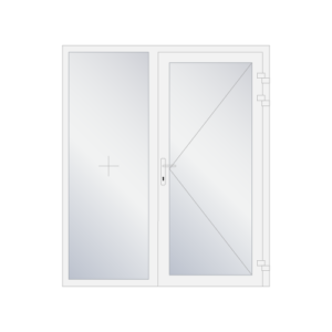 Porte avec fixe lateral à gauche